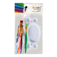Khoki Art Set containing Paint Brushes & Tools - 7 Piece